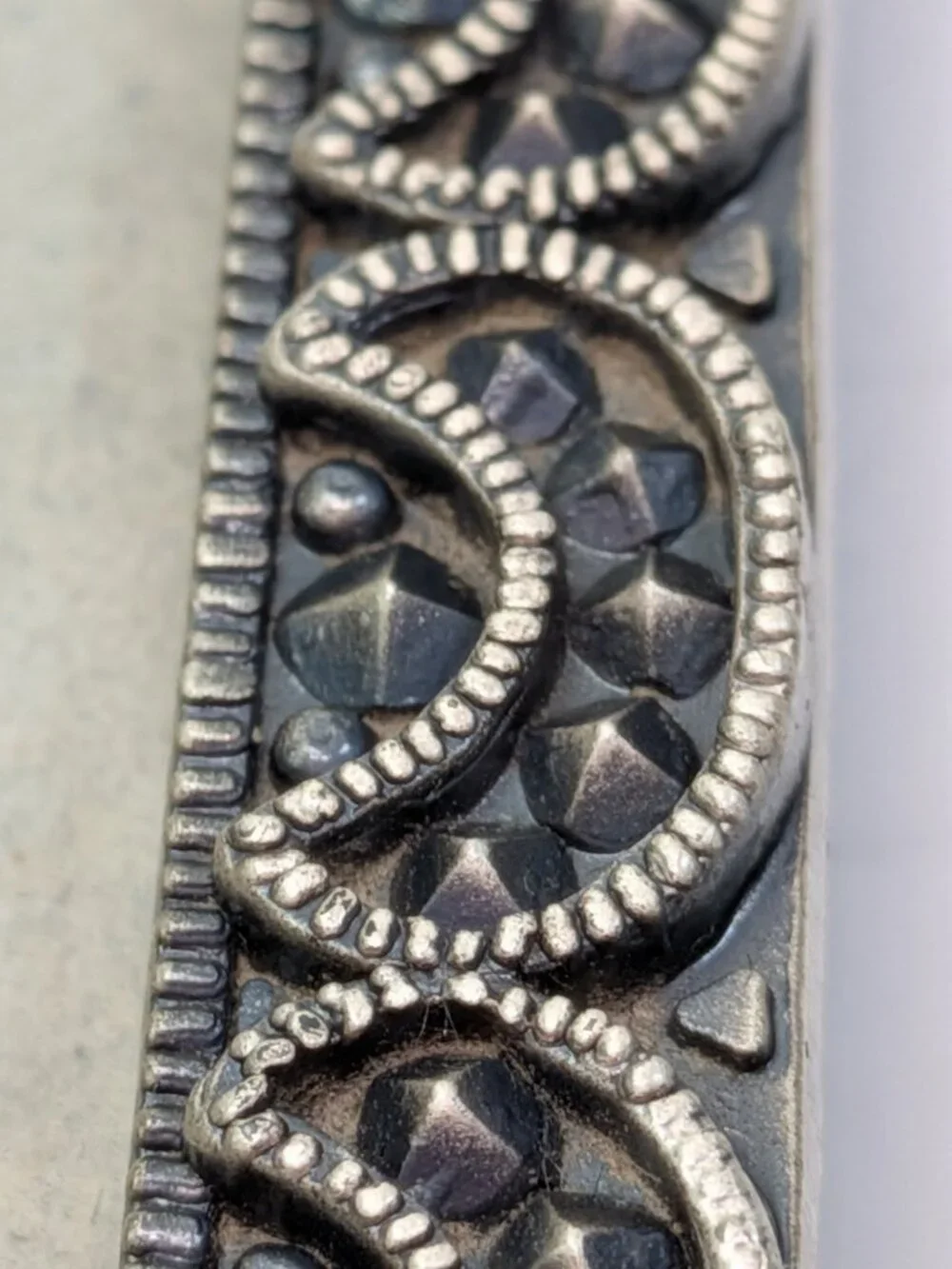 VTG Burnes of Boston Jeweled Mini Picture Frames Trio Pewter Tone Set of 3